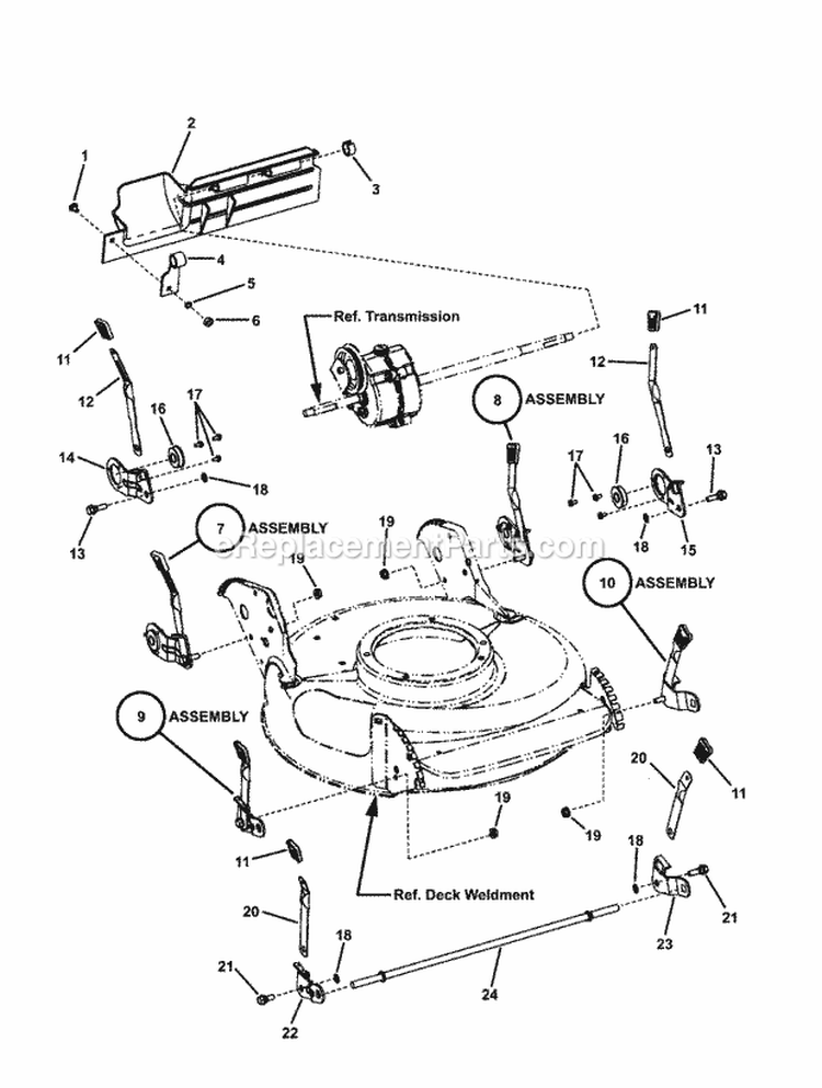 Wheel Brackets Latches (Self-Propelled) Diagram and Parts List for 7800034 Snapper Lawn Mower