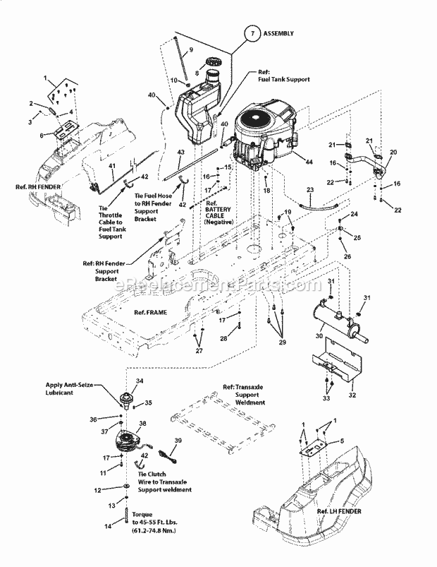 Control_Group_Right_Hand_(7502145) Diagram and Parts List for  Snapper Lawn Mower