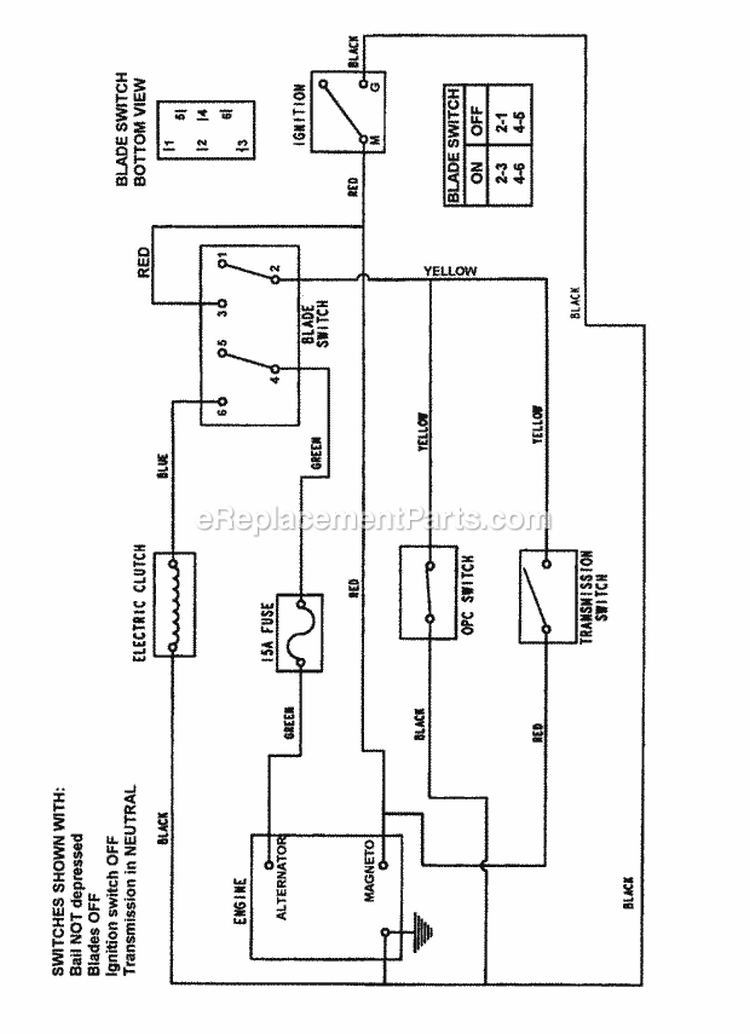 Page T Diagram and Parts List for  Snapper Lawn Mower