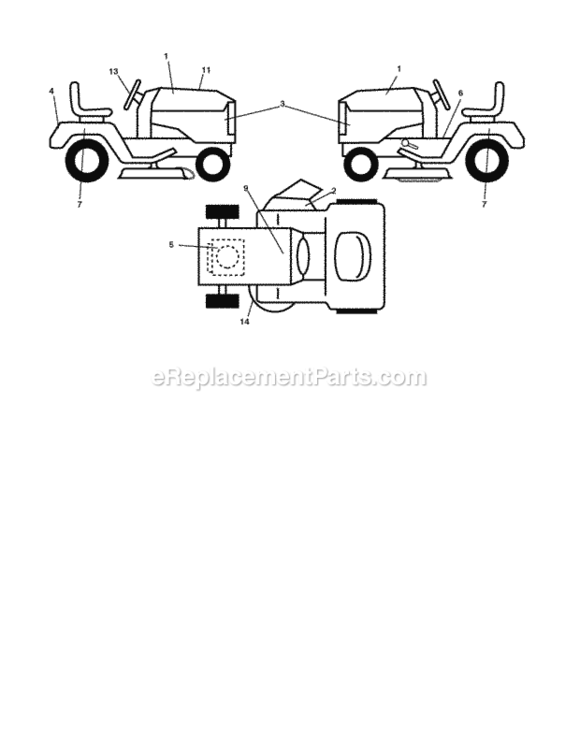 Decals_Group Diagram and Parts List for 2691202-00 Snapper Lawn Tractor