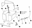 Fuel Tank  Lines Diagram and Parts List for 80024 Snapper Lawn Tractor