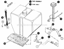 Fuel Tank  Lines Diagram and Parts List for 80828 Snapper Lawn Tractor