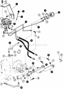 Hydraulic Lift System (Mid-Mount) Diagram and Parts List for 80828 Snapper Lawn Tractor