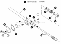 Steering Gear Diagram and Parts List for 80828 Snapper Lawn Tractor