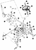 Steering Front Suspension Diagram and Parts List for 80828 Snapper Lawn Tractor