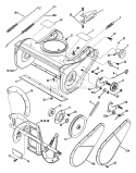 Collector Housing Belts Pulleys Auger Diagram and Parts List for  Snapper Snow Blower