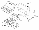 Fuel Tank  Operators Seat Diagram and Parts List for  Snapper Lawn Tractor