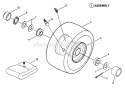 Wheels - Front Diagram and Parts List for  Snapper Lawn Tractor