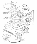 Cutting Decks Deflectors Diagram and Parts List for  Snapper Lawn Tractor