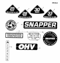 Decals (Part 1) Diagram and Parts List for  Snapper Lawn Tractor