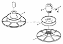 Drive Disc Assembly Diagram and Parts List for  Snapper Lawn Tractor