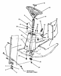 Steering Assembly Diagram and Parts List for 84270 Snapper Lawn Tractor