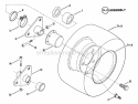 Wheels - Rear Diagram and Parts List for  Snapper Lawn Mower