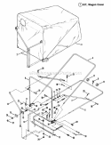 Bag-N-Wagon Frame  Canopy Diagram and Parts List for  Snapper Lawn Mower