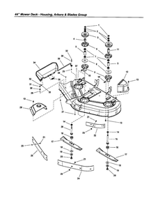 Housing/Arbors/Blades 2 Diagram and Parts List for  Snapper Lawn Tractor