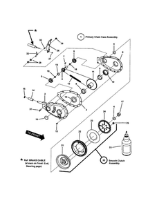 Primary Chain Case/Smooth Clutch Diagram and Parts List for 7800104 Snapper Lawn Mower