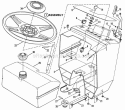 Steering Wheel Console Fuel Tank Diagram and Parts List for 80480 Snapper Lawn Tractor