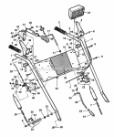 Handle Controls Diagram and Parts List for  Snapper Snow Blower