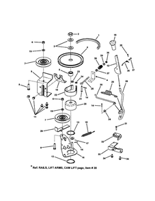 Belts/Brakes/Interlock Diagram and Parts List for 7800104 Snapper Lawn Mower