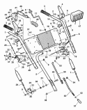Handle Controls Diagram and Parts List for  Snapper Snow Blower