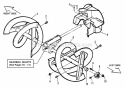 Augers Impeller Diagram and Parts List for  Snapper Snow Blower