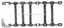 Tire Chain Kits For Snow Hog Tires Diagram and Parts List for  Snapper Snow Blower
