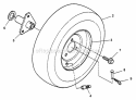 Wheels Hub Diagram and Parts List for  Snapper Snow Blower