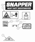 Decals (Part 2) Diagram and Parts List for  Snapper Snow Blower