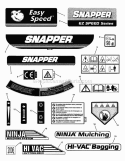 Decals Diagram and Parts List for 7800445 Snapper Lawn Mower