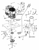 Engine Sub-Assembly Diagram and Parts List for  Snapper Lawn Tractor