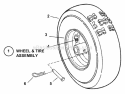 Wheels Diagram and Parts List for  Snapper Snow Blower