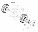 Wheels Diagram and Parts List for 7800000 Snapper Snow Blower