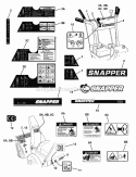Decals Diagram and Parts List for 7800000 Snapper Snow Blower