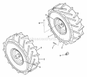 Wheels Tires Rims Diagram and Parts List for 80227 Snapper Tiller