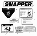 Decals Diagram and Parts List for 80227 Snapper Tiller