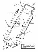 Handles Auger Control Diagram and Parts List for 84675 Snapper Snow Blower