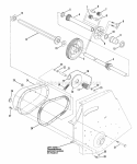 Transmission Assembly Parts Diagram and Parts List for  Snapper Lawn Tractor