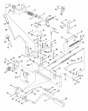 Clutch Brake  Transmission Controls Diagram and Parts List for  Snapper Lawn Tractor