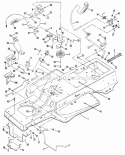 Blade Engagement  Transmission Controls Diagram and Parts List for  Snapper Lawn Tractor
