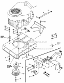Engine Components Diagram and Parts List for  Snapper Lawn Tractor