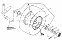 Front Wheels Diagram and Parts List for  Snapper Lawn Tractor