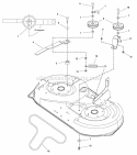 42 Mower Deck - Belt Idler Arm  Hitch Group Diagram and Parts List for 2690808 Snapper Lawn Tractor