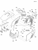 Hood Grille  Dash Group Diagram and Parts List for 2690808 Snapper Lawn Tractor