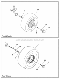 Wheels  Tires Group Diagram and Parts List for 2690808 Snapper Lawn Tractor