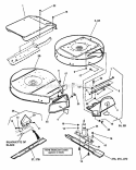 Cutting Decks Deflectors Diagram and Parts List for  Snapper Lawn Tractor