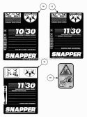 Decals (Part 3) Diagram and Parts List for  Snapper Snow Blower