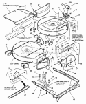 Cutting Decks Deflectors Diagram and Parts List for  Snapper Lawn Tractor