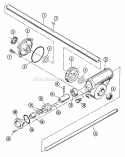 Gear Box Shafts Diagram and Parts List for  Snapper Snow Blower