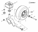 Caster Front Wheel  Tire Assembly Diagram and Parts List for  Snapper Lawn Tractor