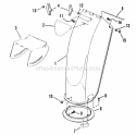 Discharge Chute Diagram and Parts List for  Snapper Snow Blower